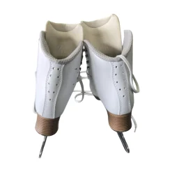 Used Jackson EVO FIGURE SKATES 4.5R Girls Figure Skate White Junior 04.5
