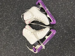 Used Jackson SOFT SKATE Girls Softboot Skate White Junior 03