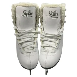 Used Jackson SOFT SKATE Girls Figure Skate White Junior 02
