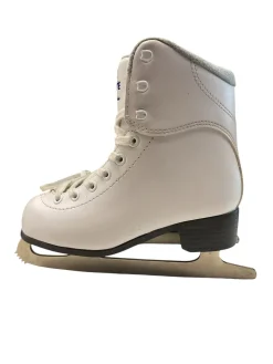 Used Jackson SOFT SKATE SZ 1 Girls Figure Skate White Junior 01