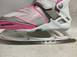Used Jackson SOFTEC ADJ 2-6 Women’s Figure Skates White And Pink Adjustable