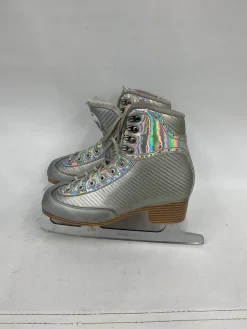 Used Jackson SOFTEC Girls Figure Skate Silver Youth 06.0