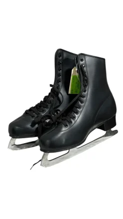 Used Johnson MENS BLACK FIGURE SKATES Mens Figure Skate Black Senior 11