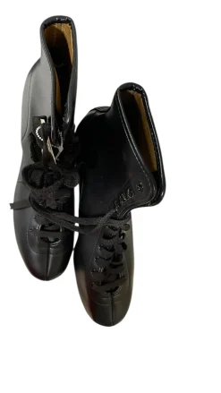 Used Johnson MENS BLACK FIGURE SKATES Mens Figure Skate Black Senior 11