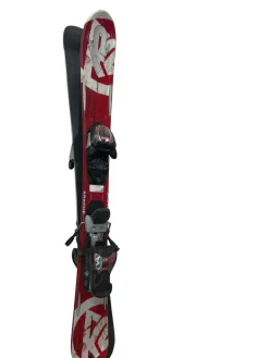 Used K2 APACHE JR Red 88 cm Snow Skis w/ Marker 4.5 Bindings
