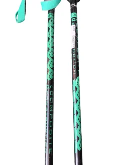 Used K2 COMPOSITE SKI POLES Boys DH Ski Pole Black 110 cm / 44 in