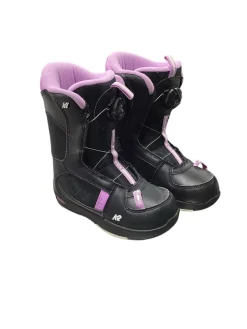 Used K2 LIL KAT Girls Snowboard Boots Black Youth 13.0