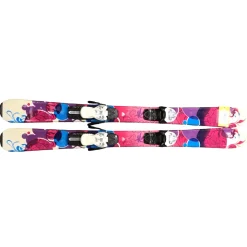 Used K2 LUV BUG 120 Girls DH Ski/Binding Pink 110 cm