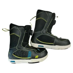 Used K2 MINI TURBO BOA Boys Snowboard Boots Black Junior 02