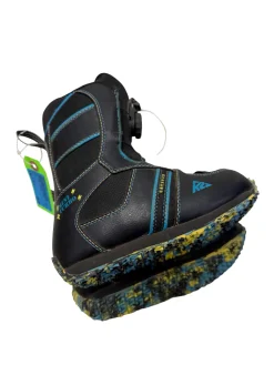 Used K2 MINI TURBO BOA Snowboard Boots Black Youth 13.0