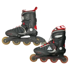Used K2 RAIDER II ADJ 6-8 Senior Rec Fitness Skates Black Adjustable