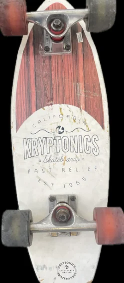 Used Kryptonics MINI CRUISER Complete Skateboard White Regular
