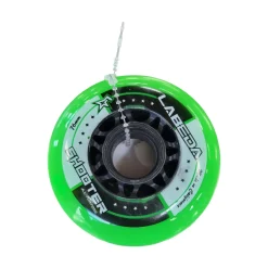 Used LABEDA SHOOTER WHEELS 76MM Street Hockey Accessories Neon Green Senior