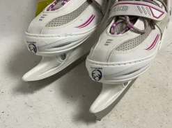 Used Lake Placid ADJ 5-8 Girls Softboot Skate White Adjustable