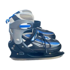 Used Lake Placid ADJUST SIZE Senior Speed Skate Black And Carolina Blue Senior 4