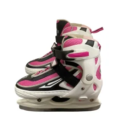 Used Lake Placid ADJUSTABLE 12Y-2 Girls Softboot Skate White Adjustable