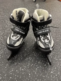 Used Lake Placid ADJUSTABLE 12-2 Boys Softboot Skate Black Adjustable