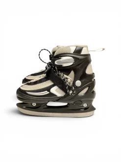 Used Lake Placid ADJUSTABLE 1-4 Boys Softboot Skate Black Junior 01
