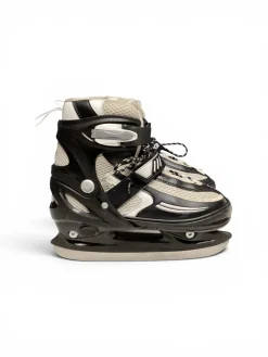 Used Lake Placid ADJUSTABLE 1-4 Boys Softboot Skate Black Junior 01