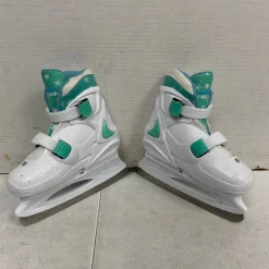 Used Lake Placid ADJUSTABLE 11-1 Girls Figure Skate White Adjustable