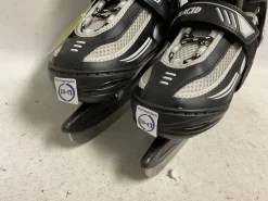 Used Lake Placid SUMMIT ADJ 1-4 Boys Softboot Skate Black And Silver Adjustable