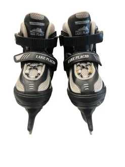 Used Lake Placid SUMMIT ADJ 1-4 Boys Softboot Skate Black And Grey Adjustable