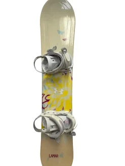 Used Lamar FOXIE JR Girls 123 cm Snowboard w/ Lamar MX 100 Junior Bindings