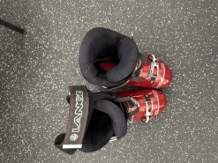 Used Lange FLUID 12 Mens DH Ski Boot Red 275 MP - M09.5 - W10.5
