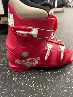 Used Lange T-KID 40 Girls DH Ski Boot Pink 215 MP - J03