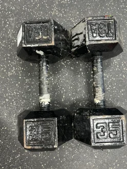Used 35-LB Hex Dumbbell (Pair)