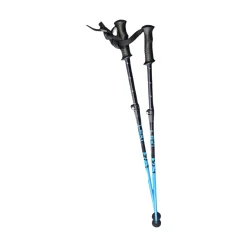 Used LEKI ADJUSTABLE RIDER VARIO SKI POLES Boys DH Ski Pole Carolina Blue 85 cm / 34 in