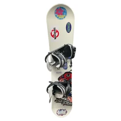 Used Liquid ADVENTURE Boys Board/Binding White 130 cm