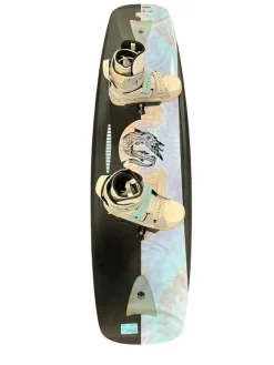 Used Liquid Force ILLUSION WITH SLIGHSHOT BOOTS Wakeboard Royal Blue 152 cm