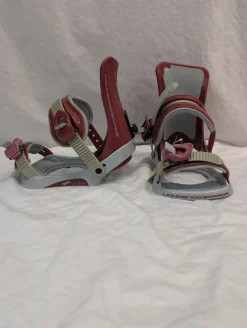 Used Liquid LQ 1000 JR BINDINGS Boys Binding Only Red And Grey SM