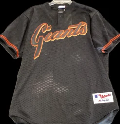 Used Majestic GIANTS BB/SB Jersey Black LG