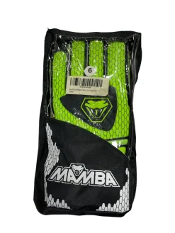 Used MAMBA GOALIE GLOVES Soccer Goalie Gloves Green 6