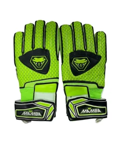 Used MAMBA GOALIE GLOVES Soccer Goalie Gloves Green 6