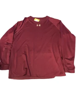 Used Maroon Men's Long Sleeve Under Armour Compression Shirt