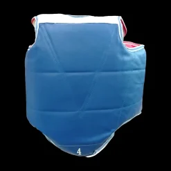 Used Martial Arts Chest Guard White/Royal/Red YLG