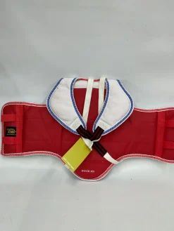 Used Martial Arts Chest Guard White/Royal/Red XS