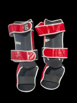 Used Martial Arts Shin Pads Red SM
