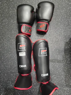 Used Martial Arts Shin Pads Black LG