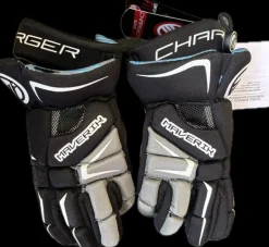 Used Maverik CHARGER Lacrosse Gloves Junior Black 9"