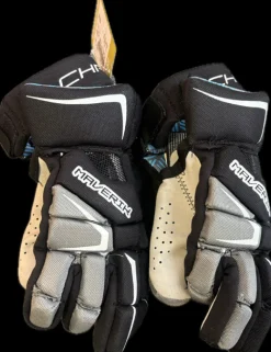 Used Maverik CHARGER Lacrosse Gloves Junior Black 10"
