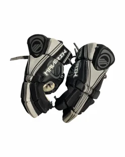 Used Maverik GLOVES Lacrosse Gloves Junior Black 10"