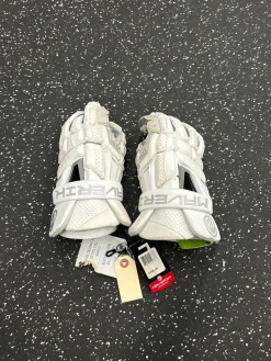 Used Maverik M6 Lacrosse Gloves Mens White LG