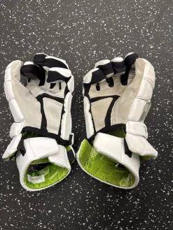Used Maverik M5 Lacrosse Gloves Mens White 13