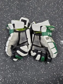 Used Maverik M5 Lacrosse Gloves Mens Green And White 13"