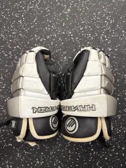 Used Maverik THE LEGACY COLLECTION Lacrosse Gloves Mens White 12"