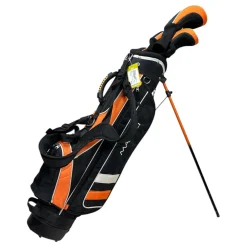 Used Maxfli 8 PIECE Junior Golf Stand Bag Package Set Right Hand Black